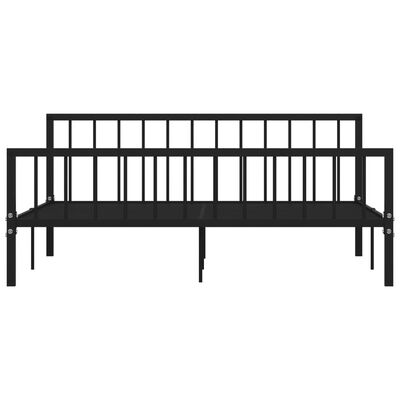 vidaXL Estrutura de cama em metal 180x200 cm preto