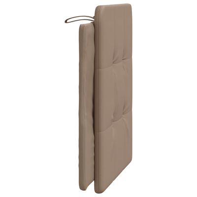 vidaXL Almofadão de cabeceira 80 cm couro artificial cappuccino