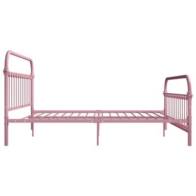 vidaXL Estrutura de cama 180x200 cm metal rosa