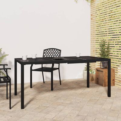 vidaXL Mesa de jardim 165x80x72 cm aço antracite