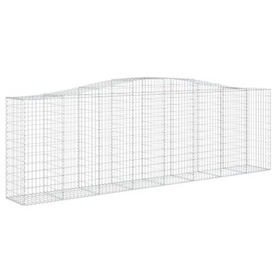 vidaXL Cestos gabião arqueados 3pcs 400x50x120/140cm ferro galvanizado