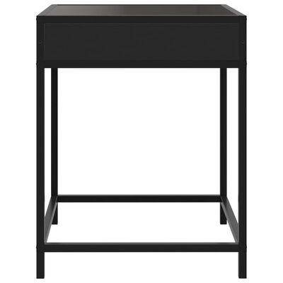 vidaXL Mesa de centro com luzes LED Infinity 40x40x51 cm preto