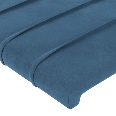 vidaXL Cabeceira de cama 4 pcs veludo 90x5x78/88 cm azul-escuro