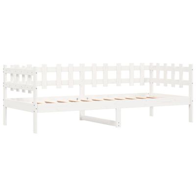 vidaXL Sofá-cama sem colchão 80x200 cm madeira de pinho maciça branco