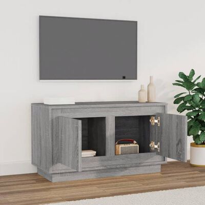 vidaXL Móvel de TV 80x35x45 cm derivados de madeira cinzento sonoma