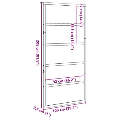 vidaXL Porta de celeiro 100x208 cm madeira de pinho maciça