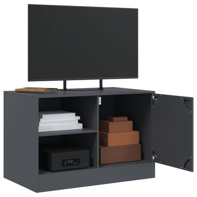 vidaXL Móveis de TV 2 pcs 67x39x44 cm aço antracite