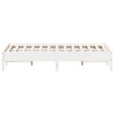 vidaXL Cama sem colchão 120x200 cm madeira de pinho maciça branco