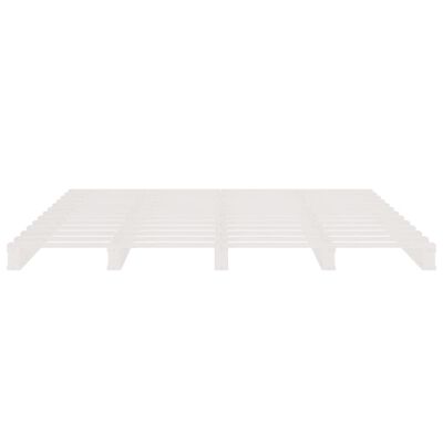 vidaXL Cama de paletes 120x200 cm pinho maciço branco