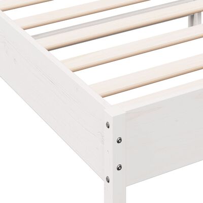 vidaXL Cama sem colchão 90x200 cm madeira de pinho maciça branco