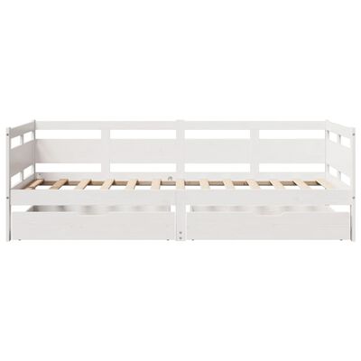 vidaXL Sofá-cama com gavetas 80x200 cm madeira de pinho maciça