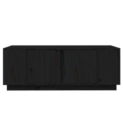 vidaXL Mesa de centro 110x50x40 cm madeira de pinho maciça preto