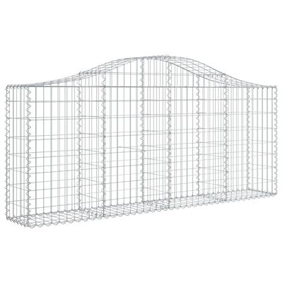 vidaXL Cestos gabião arqueados 40pcs 200x30x80/100cm ferro galvanizado