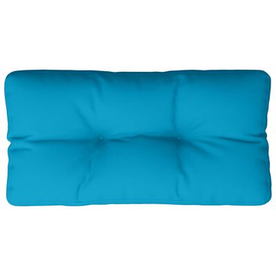 vidaXL Almofadão para sofá de paletes 70x40x12 cm tecido azul-claro