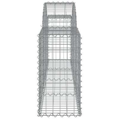 vidaXL Cestos gabião arqueados 13pcs 200x30x60/80 cm ferro galvanizado