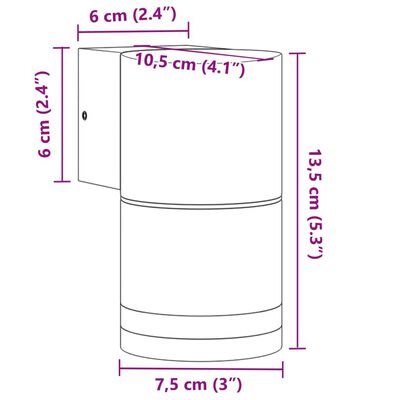 vidaXL Candeeiros de parede para exterior 2 pcs alumínio fundido preto