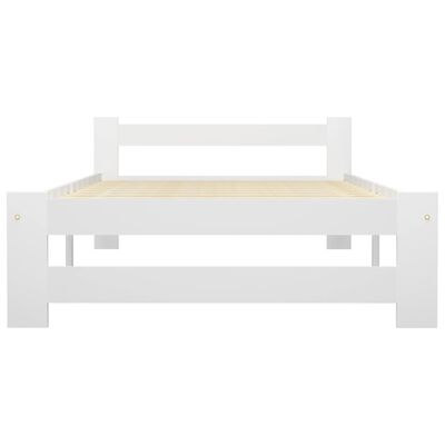 vidaXL Estrutura de cama 100x200 cm pinho maciço branco