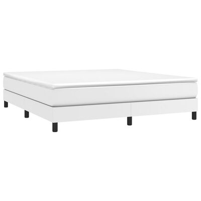 vidaXL Estrutura de cama 180x200cm couro artificial branco