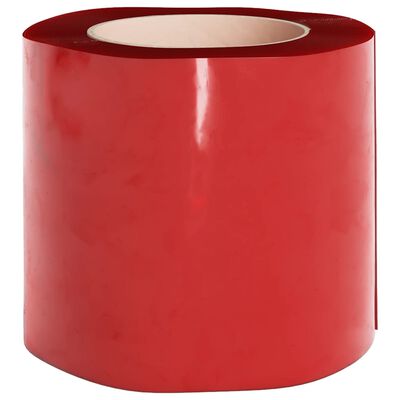 vidaXL Cortina de porta 200 mm x 1,6 mm 50 m PVC vermelho