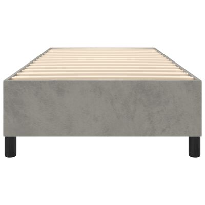 vidaXL Estrutura de cama 90x200 cm veludo cinzento-claro