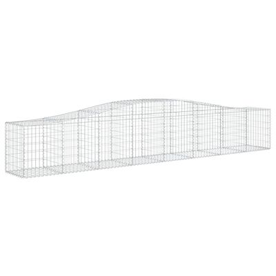 vidaXL Cestos gabião arqueados 7 pcs 400x50x60/80 cm ferro galvanizado