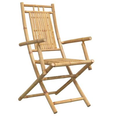 vidaXL Cadeiras de jardim dobráveis 6 pcs 53x66x99 cm bambu