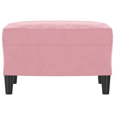 vidaXL Apoio de pés 60x50x41 cm veludo rosa