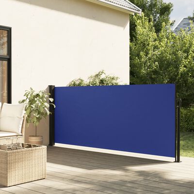 vidaXL Toldo lateral retrátil 120x300 cm azul