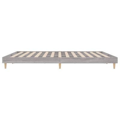 vidaXL Estrutura de cama 160x200 cm derivados de madeira cinza sonoma