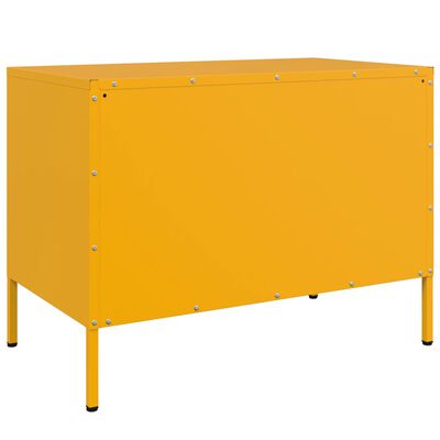 vidaXL Móvel de TV 68x39x50,5 cm aço amarelo mostarda