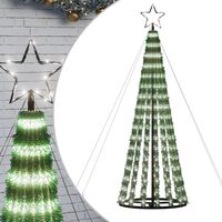 vidaXL Árvore de Natal luminosa em cone 275 LEDs 180 cm branco frio