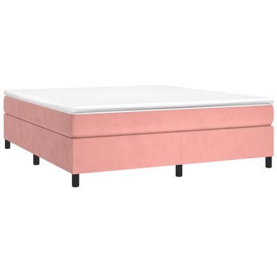 vidaXL Estrutura de cama 200x200 cm veludo rosa