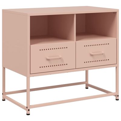 vidaXL Móvel de TV 68x39x60,5 cm aço rosa