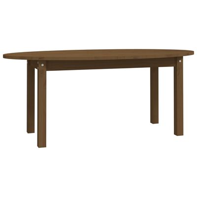 vidaXL Mesa de centro 110x55x45 cm pinho maciço castanho mel