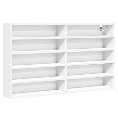 vidaXL Armário vitrine 100x15x58 cm derivados de madeira branco