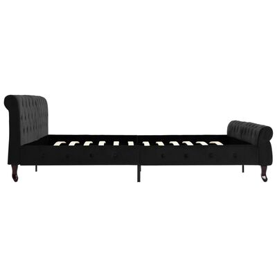 vidaXL Estrutura de cama 200x200 cm veludo preto