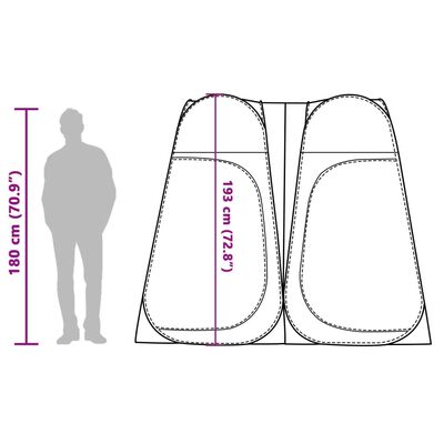 vidaXL Tenda de privacidade pop-up impermeável verde