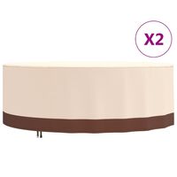 vidaXL Capas p/ mobília de jardim 2 pcs Ø 244x71 cm tecido oxford 600D