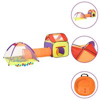 vidaXL Tenda de brincar infantil com 250 bolas 338x123x111 cm multicor