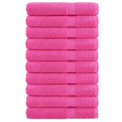 vidaXL Toalhas de sauna premium SOLUND 10 pcs 80x200 cm 600 gsm rosa