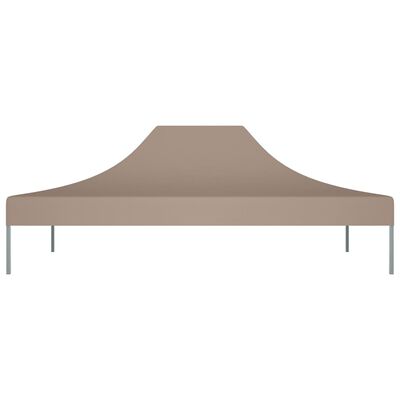 vidaXL Teto para tenda de festas 4x3 m 270 g/m² cinzento-acastanhado