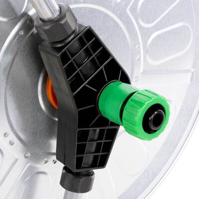 vidaXL Carrinho enrolador para mangueira c/ 80 m 1/2" ou 50 m 3/4" aço