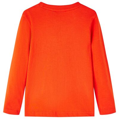 T-shirt de manga comprida para criança laranja brilhante 140
