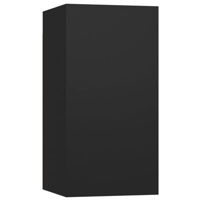 vidaXL 3 pcs conjunto de móveis de TV derivados de madeira preto