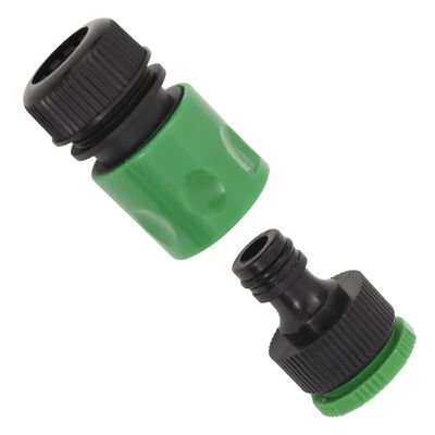 VidaXL Mangueira de jardim com conjunto de encaixe 0,5" 10 m PVC verde