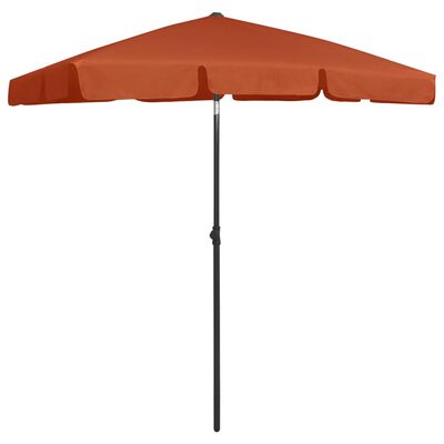 vidaXL Guarda-sol de praia 180x120 cm terracotta