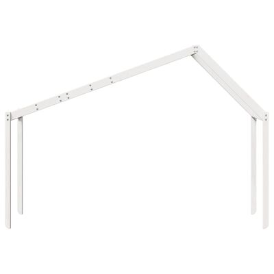 vidaXL Telhado de cama infantil 203x80,5x142 cm pinho maciço branco