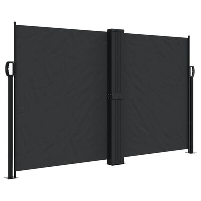 vidaXL Toldo lateral retrátil 140x1000 cm preto