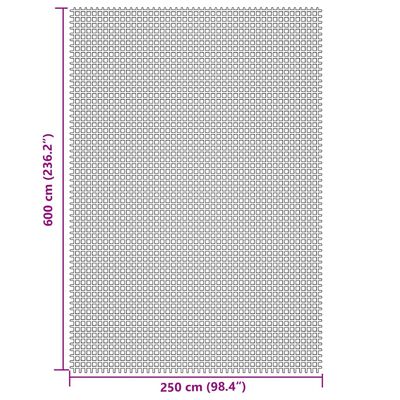 vidaXL Tapete de campismo 6x2,5 m creme