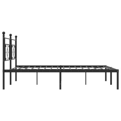 vidaXL Estrutura de cama com cabeceira 200x200 cm metal preto